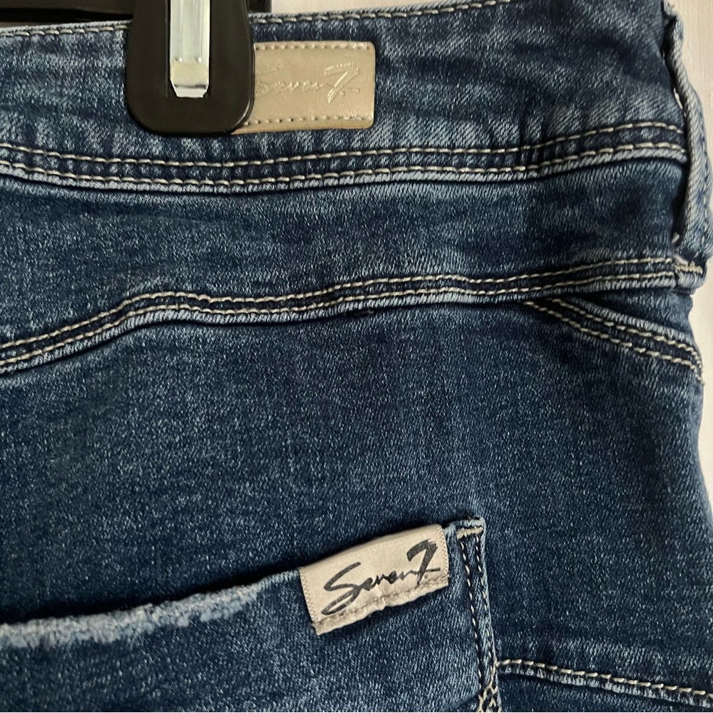 Seven7 Booty Shaper Dark Blue Jean Shorts - Picture 10 of 10